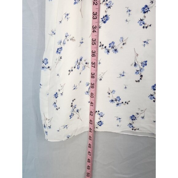 Rebecca Taylor Silk Dress Francine Size 4 Off-the-Shoulder Ruffle Floral No Belt - Picture 7 of 12